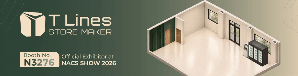T Lines Store Maker, booth N3276, official exhibitor at NACS Show 2026. C-store solutions: claim your free design proposal.